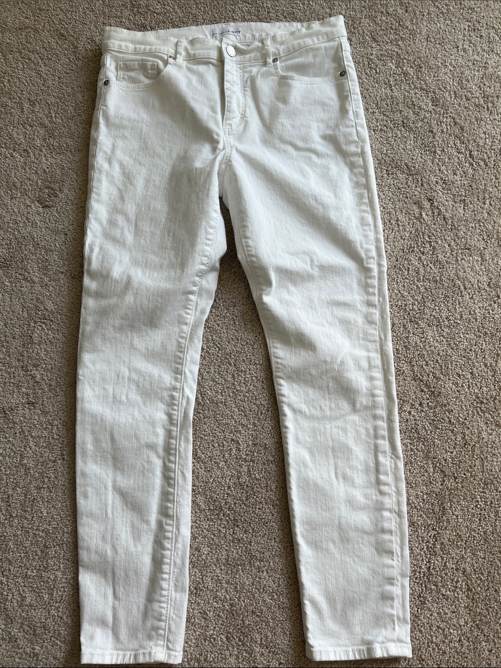 LOFT White Skinny Jeans